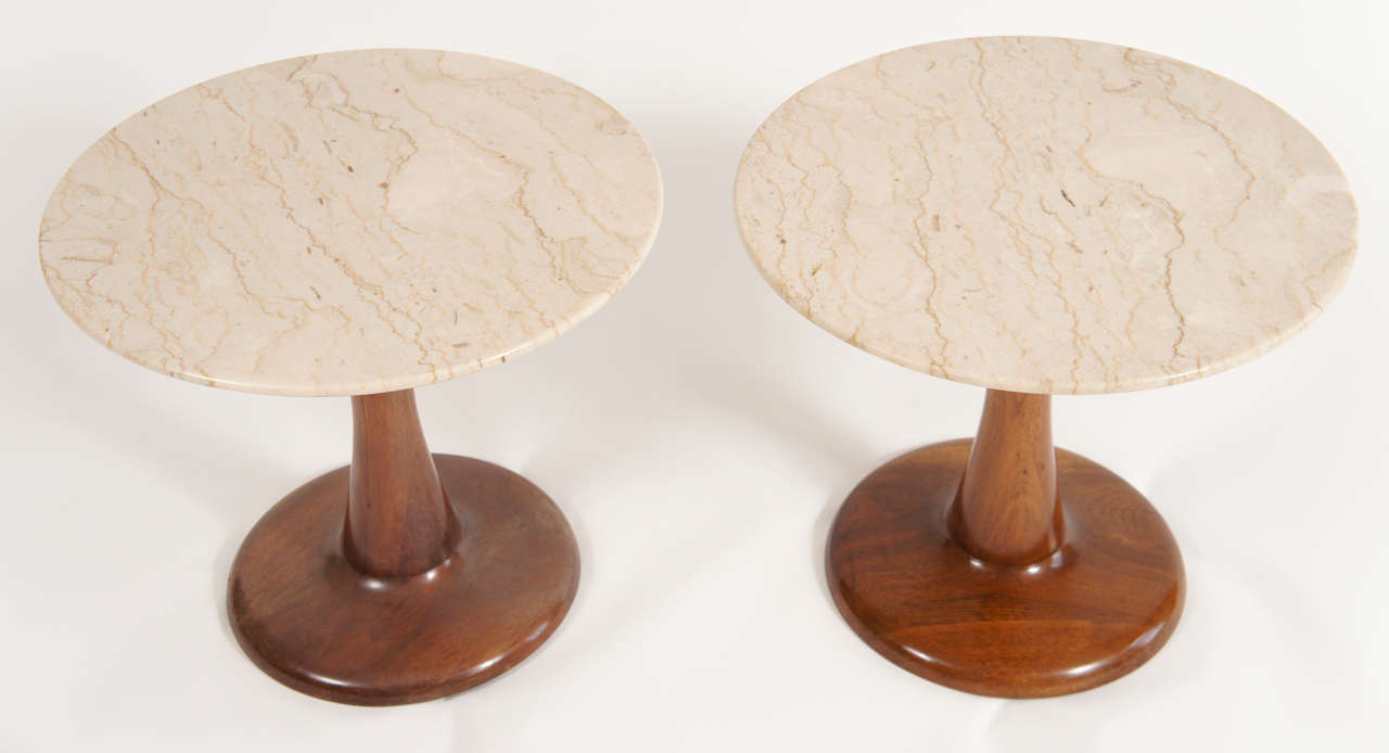 Mid-Century Modern Danish Midcentury Tulip End Tables For Sale